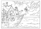 Dibujos para colorear el Arca de Noé