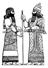 Dibujos para colorear rey asirio