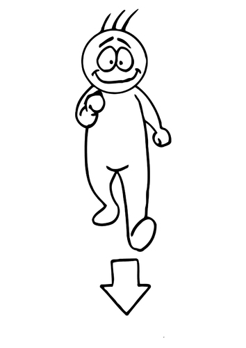 Dibujo para colorear 02b. Hacia mí
