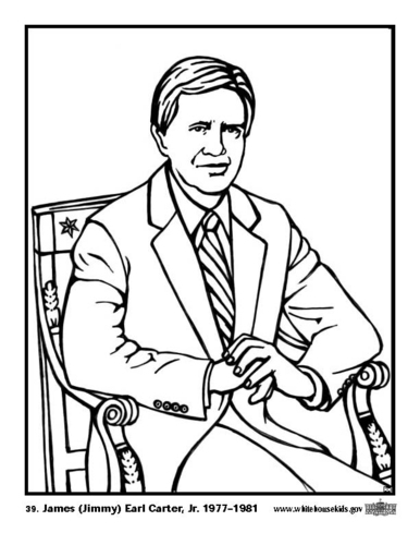 Dibujo para colorear 39 James Jimmy Earl Carter Jr.