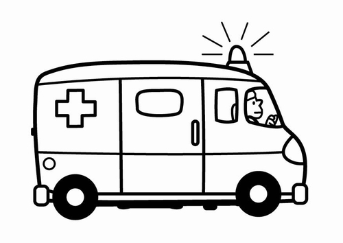 Dibujo para colorear ambulancia