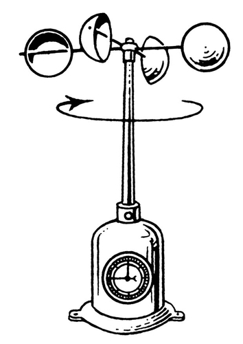 Dibujo para colorear anemómetro