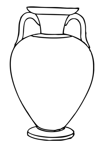 Dibujo para colorear ánfora