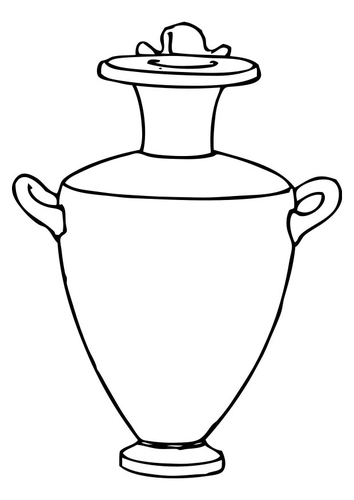 Dibujo para colorear ánfora