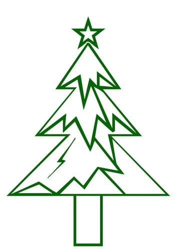 Imagen árbol de navidad con estrella de navidad