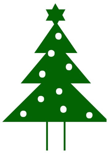Imagen árbol de navidad con estrella de navidad