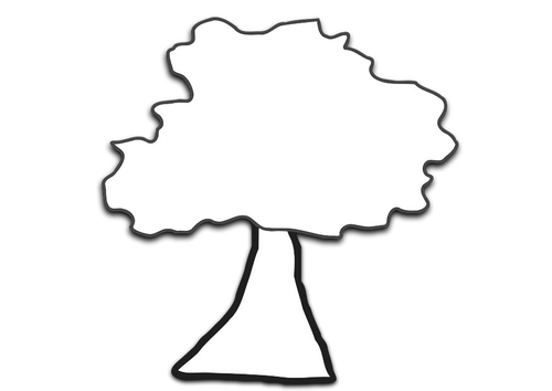 Dibujo para colorear árbol