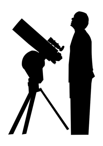 Dibujo para colorear astrónomo