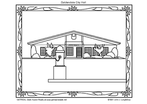 Dibujo para colorear Ayuntamiento de EEUU