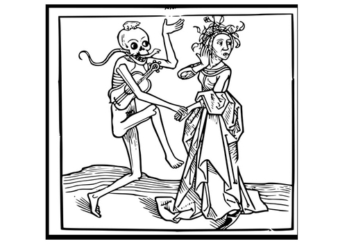 Dibujo para colorear bailar con los muertos