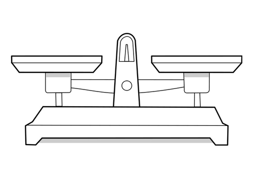 Dibujo para colorear balanza