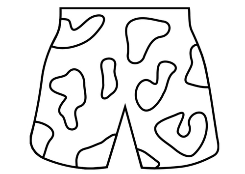 Dibujo para colorear bañador