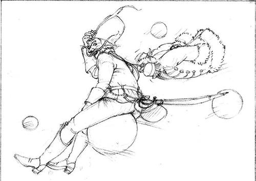 Dibujo para colorear Barón de Munchhausen