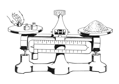 Dibujo para colorear báscula
