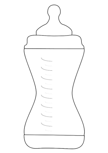 Dibujo para colorear biberón