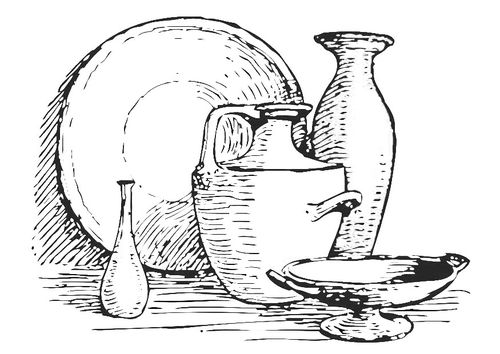 Dibujo para colorear bodegón