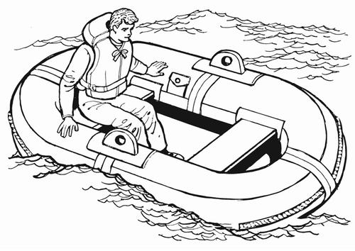 Dibujo para colorear Bote salvavidas