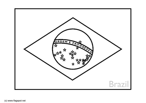 Dibujo para colorear Brasil