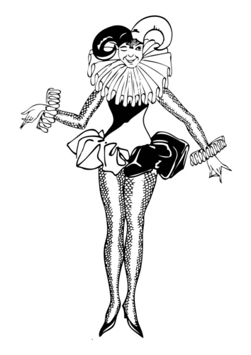 Dibujo para colorear bufón