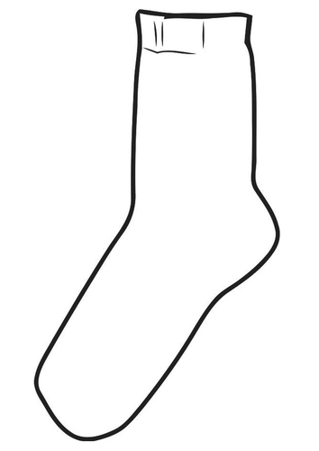 Dibujo para colorear calcetín