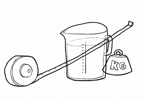 Dibujo para colorear Cálculos de medición