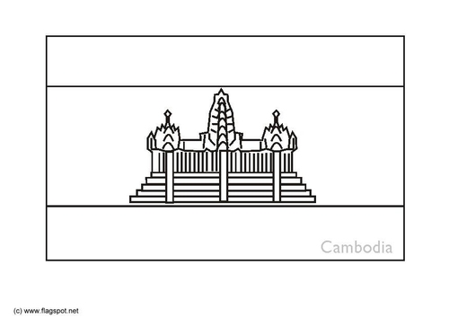 Dibujo para colorear Camboya