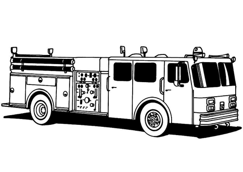 Dibujo para colorear Camión de bomberos