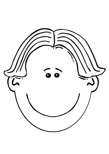 Dibujo para colorear cara de niño