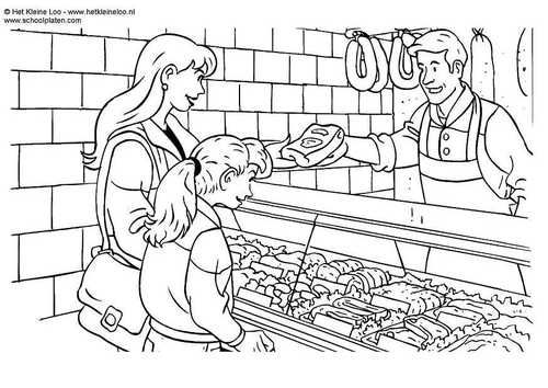 Dibujo para colorear Carnicería