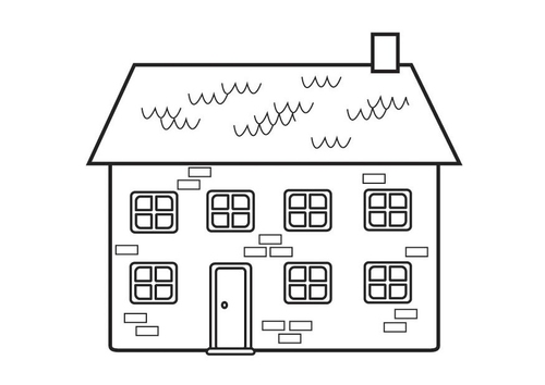 Dibujo para colorear casa