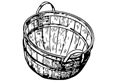 Dibujo para colorear cesta