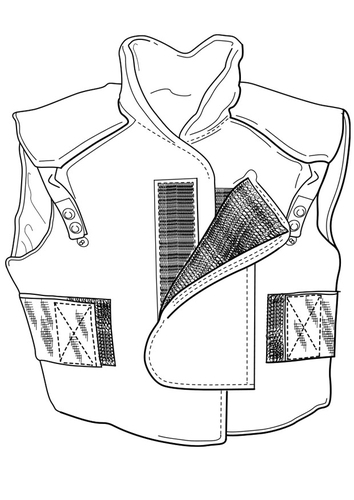 Dibujo para colorear chaleco térmico