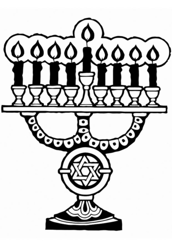 Dibujo para colorear chanukah