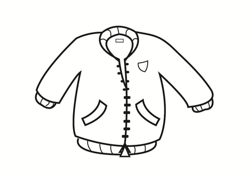 Dibujo para colorear chaquetón