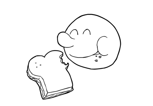 Dibujo para colorear Comer