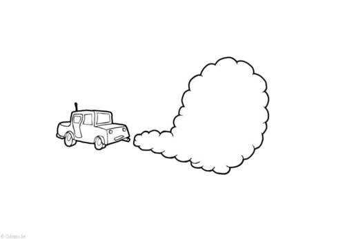 Dibujo para colorear Contaminación del aire