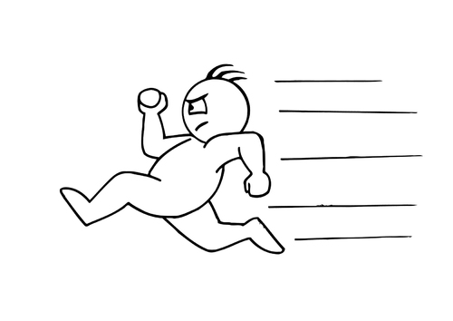 Dibujo para colorear 017b. Correr