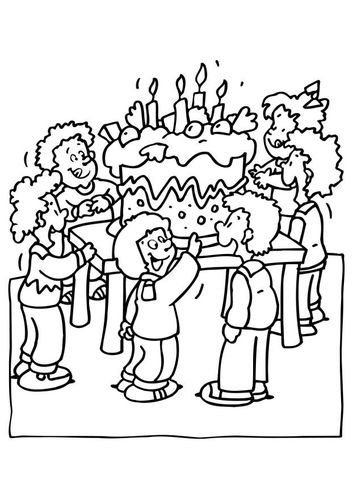Dibujo para colorear Cumpleaños