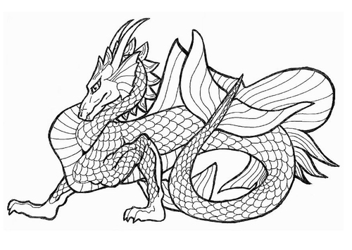 Dibujo para colorear Dagón de mar