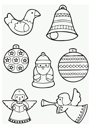 Dibujo para colorear Decoración navideña