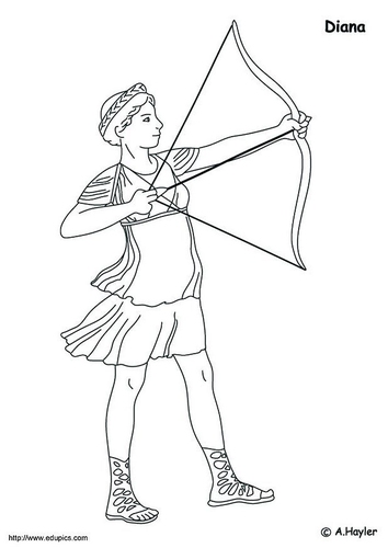 Dibujo para colorear Diana