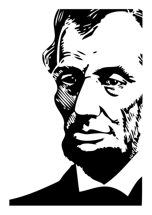 Dibujo para colorear Abraham Lincoln