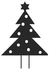 Dibujos para colorear árbol de navidad con estrella de navidad