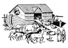 Dibujos para colorear arca de Noé