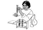 Dibujos para colorear asistente de laboratorio