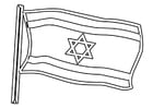 Dibujos para colorear bandera de Israel
