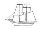Dibujos para colorear Barco velero