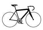 Dibujos para colorear bicicleta de carreras