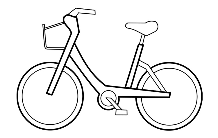 Dibujo para colorear bicicleta