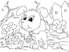 Dibujos para colorear cachorro